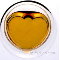 Novo copo de chá de vidro em forma de coração de design